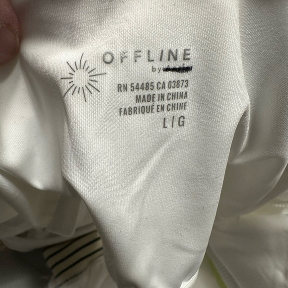 Offline by Aerie White Ribbed Tank Tennis Skort Dress, Size Large (v) - Picture 6 of 9